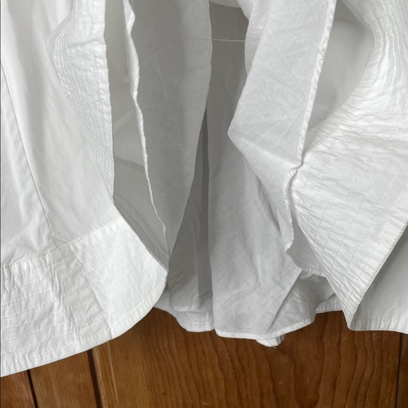 Veronica Beard Torres corset-waist white cotton long sleeve dress - Picture 8 of 11